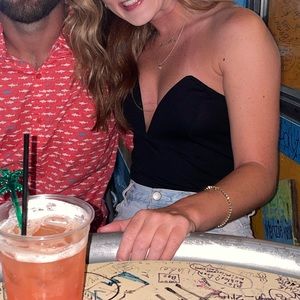 Black Strapless Bodysuit